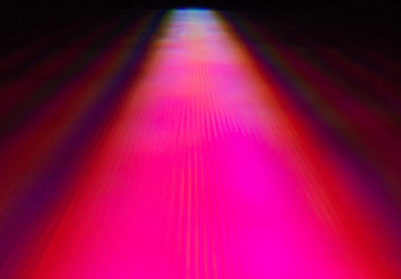 The Collapse — close-up of the coloured interference pattern